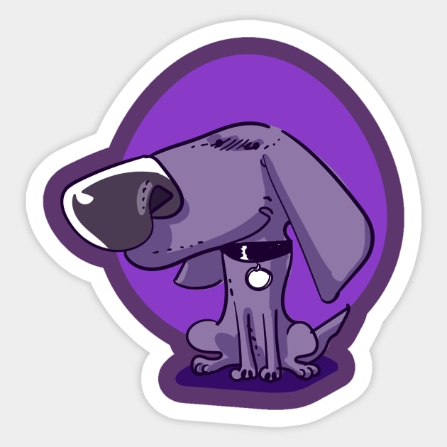 purple puppy sweet dog funny cartoon Sticker by anticute